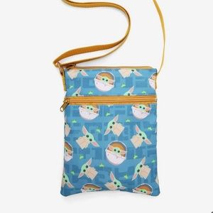 Loungefly Star Wars Mandalorian Yoda Chibi Grogu Passport Crossbody Bag Purse